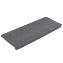selvklæbende trappemåtter 15 stk. 65x24,5x3,5 cm grå
