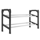 justerbar skoreol med 2 hylder 119x24x37 cm