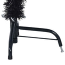 kunstigt halvt juletræ med juletræsfod 150 cm PVC sort