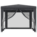 festtelt med 4 sidevægge 3x3 m trådnet HDPE antracitgrå