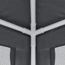 festtelt med 4 sidevægge 3x4 m trådnet HDPE antracitgrå