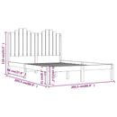 sengeramme 200x200 cm massivt fyrretræ sort