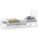 sengeramme 75x190 cm Small Single massivt fyrretræ hvid