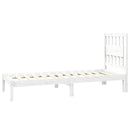 sengeramme 75x190 cm Small Single massivt fyrretræ hvid