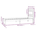 sengeramme 75x190 cm Small Single massivt fyrretræ hvid