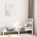 sengeramme 75x190 cm Small Single massivt fyrretræ hvid