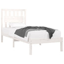 sengeramme 90x190 cm Single massivt fyrretræ hvid