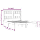 sengeramme 135x190 cm massivt fyrretræ