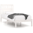 sengeramme 90x200 cm massivt fyrretræ hvid