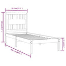 sengeramme 90x200 cm massivt fyrretræ hvid