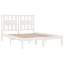 sengeramme 150x200 cm King Size massivt fyrretræ hvid