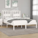 sengeramme 160x200 cm massivt fyrretræ hvid