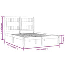 sengeramme 200x200 cm massivt fyrretræ