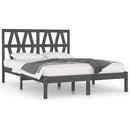 sengeramme 200x200 cm massivt fyrretræ grå