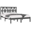 sengeramme 200x200 cm massivt fyrretræ grå