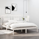 sengeramme 140x200 cm massivt fyrretræ hvid