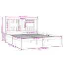 sengeramme 160x200 cm massivt fyrretræ