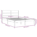 sengeramme 135x190 cm massivt træ