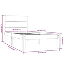 sengeramme uden madras 90x200 cm massivt fyrretræ