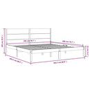 sengeramme uden madras 200x200 cm massivt fyrretræ