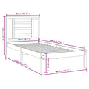 sengeramme 75x190 cm Small Single massivt træ hvid