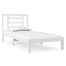 sengeramme uden madras 90x190 cm massivt fyrretræ hvid