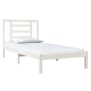 sengeramme uden madras 90x190 cm massivt fyrretræ hvid