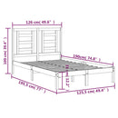 sengeramme 120x190 cm massivt træ