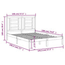 sengeramme uden madras 140x190 cm massivt fyrretræ
