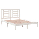 sengeramme uden madras 140x190 cm massivt fyrretræ hvid