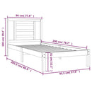 sengeramme uden madras 90x200 cm massivt fyrretræ