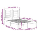 sengeramme uden madras 120x200 cm massivt fyrretræ hvid