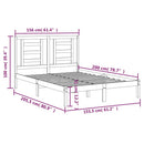 sengeramme uden madras 150x200 cm massivt fyrretræ