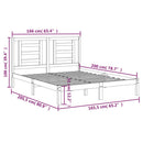 sengeramme uden madras 160x200 cm massivt fyrretræ hvid