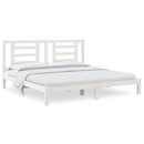 sengeramme uden madras 200x200 cm massivt fyrretræ hvid