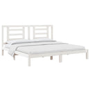 sengeramme uden madras 200x200 cm massivt fyrretræ hvid