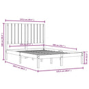 sengeramme uden madras 120x200 cm massivt fyrretræ