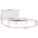 sengeramme 180x200 cm massivt fyrretræ