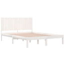 sengeramme uden madras 200x200 cm massivt fyrretræ hvid