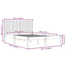 sengeramme uden madras 200x200 cm massivt fyrretræ hvid