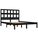 sengeramme 140x190 cm massivt fyrretræ sort