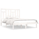 sengeramme uden madras 140x190 cm massivt fyrretræ hvid