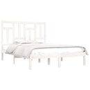sengeramme uden madras 140x190 cm massivt fyrretræ hvid