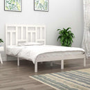 sengeramme uden madras 140x190 cm massivt fyrretræ hvid