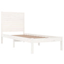 sengeramme 90x190 cm Single massivt træ hvid