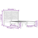 sengeramme 120x190 cm massivt træ