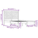 sengeramme 135x190 cm massivt træ