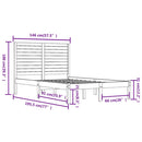 sengeramme 140x190 cm massivt træ hvid