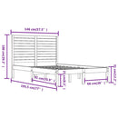 sengeramme 140x190 cm massivt træ sort