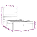sengeramme 90x200 cm massivt træ